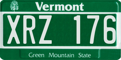 VT license plate XRZ176