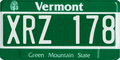 VT license plate XRZ178
