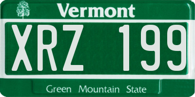 VT license plate XRZ199