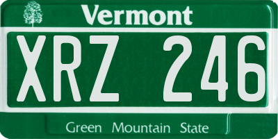 VT license plate XRZ246