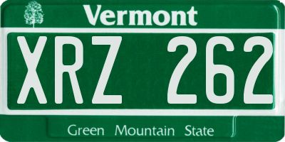 VT license plate XRZ262