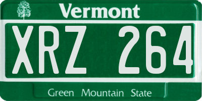 VT license plate XRZ264