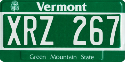 VT license plate XRZ267