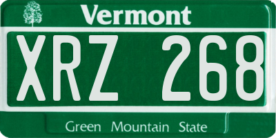 VT license plate XRZ268