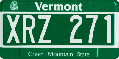VT license plate XRZ271