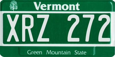 VT license plate XRZ272