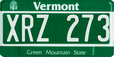 VT license plate XRZ273