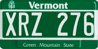 VT license plate XRZ276
