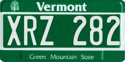 VT license plate XRZ282