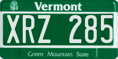 VT license plate XRZ285