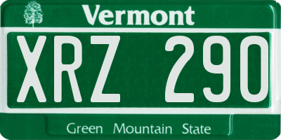 VT license plate XRZ290