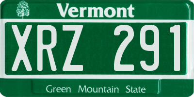 VT license plate XRZ291
