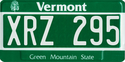 VT license plate XRZ295