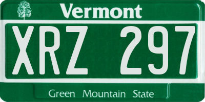VT license plate XRZ297