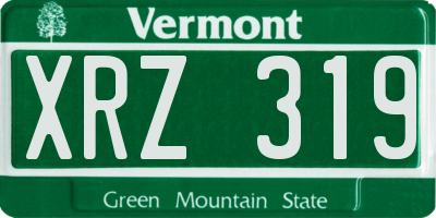 VT license plate XRZ319