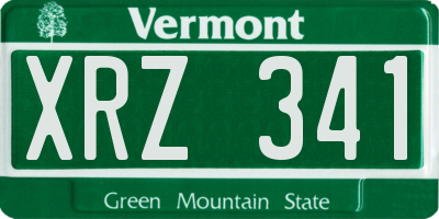 VT license plate XRZ341
