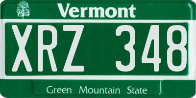 VT license plate XRZ348
