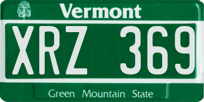 VT license plate XRZ369