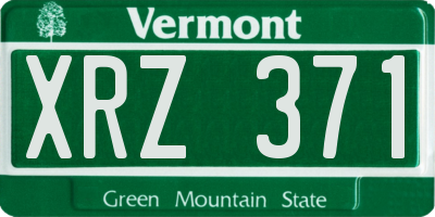 VT license plate XRZ371