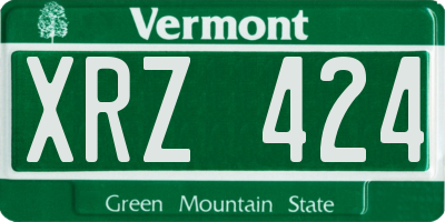VT license plate XRZ424