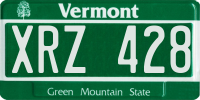 VT license plate XRZ428
