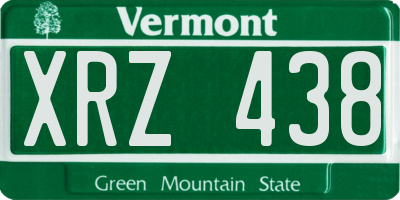 VT license plate XRZ438