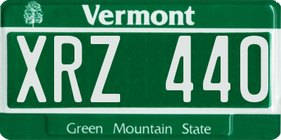 VT license plate XRZ440