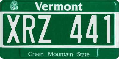 VT license plate XRZ441