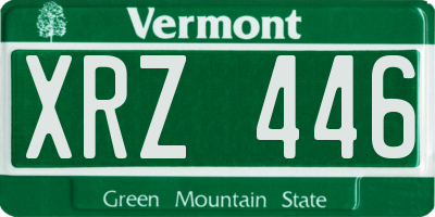 VT license plate XRZ446