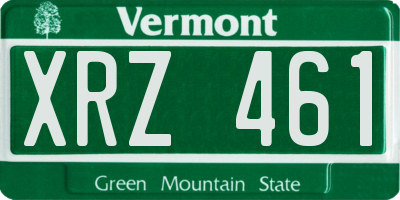 VT license plate XRZ461