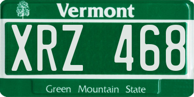 VT license plate XRZ468