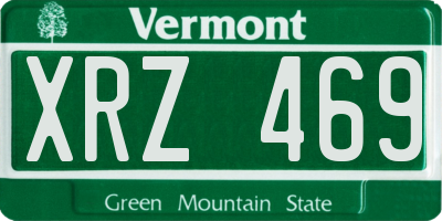 VT license plate XRZ469