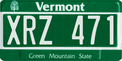 VT license plate XRZ471
