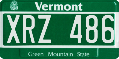 VT license plate XRZ486