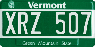 VT license plate XRZ507