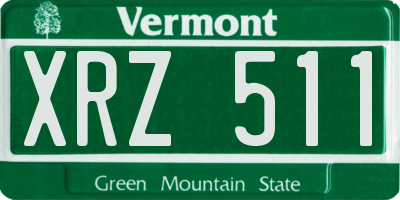 VT license plate XRZ511