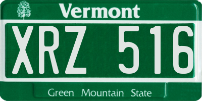 VT license plate XRZ516