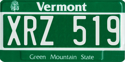 VT license plate XRZ519