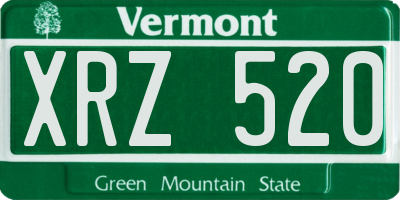 VT license plate XRZ520