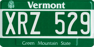 VT license plate XRZ529