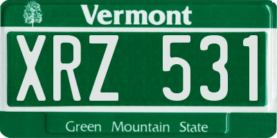 VT license plate XRZ531
