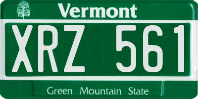 VT license plate XRZ561