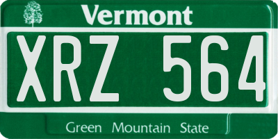 VT license plate XRZ564