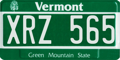 VT license plate XRZ565