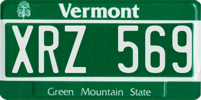 VT license plate XRZ569