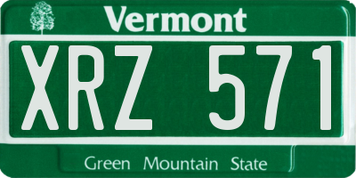 VT license plate XRZ571