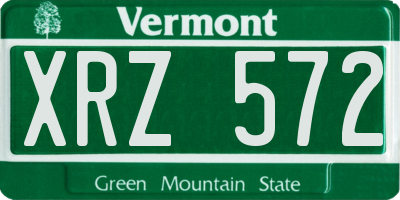 VT license plate XRZ572