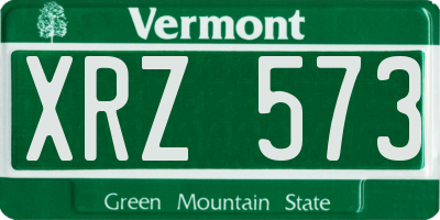 VT license plate XRZ573