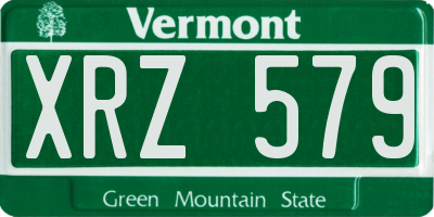 VT license plate XRZ579