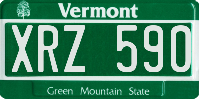 VT license plate XRZ590